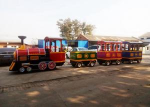 China Pollution Free Trackless Train Amusement Ride With Smoke Steam Spray Device on sale