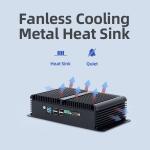 DDR4 16G RAM Intel N100 Fanless Industrial Mini PC 4 LAN Dual COM Linux With