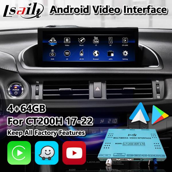 Quality Lsailt Android Navigation Video Interface for Lexus CT 200h FSport 2017-2022 for sale