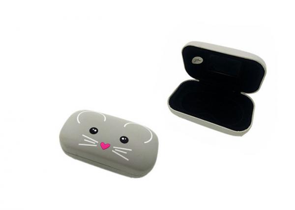 Quality Black PU Contact Holder Case Durable With Cute Animal Pattern Fine Workmanship for sale