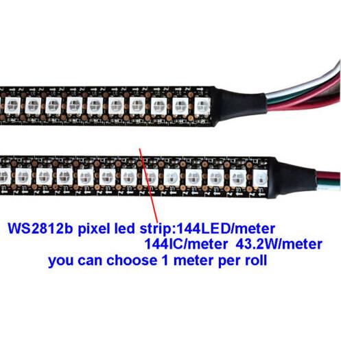 Quality Individually 144 leds 2811 IC 5v ws2812B addressable rgb led strip for sale