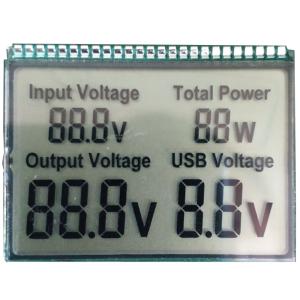 Monochrome 886 VA LCD Panel Display 7 Segment 6 Digits 70pin For Fuel Dispenser