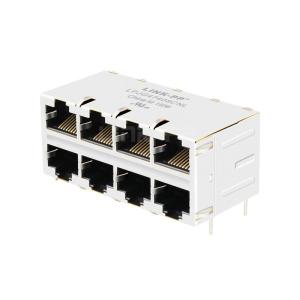 Buy cheap 10/100 Base-T Tab Up Without LED 2X4 Port Stacked RJ45 Connector product