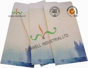 Buy cheap Lotus / Fish Pattern Custom Printed Envelopes Special Size Kraft Coated Paper product
