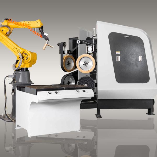 Door Handle Robot Buffing Machine Robotic Cell Metal Deburring Machine For Belt Polishing Door Handles