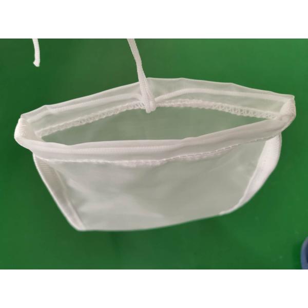 Liquid Filtration Sewn Polyester Filter Bag , Nylon Screen Mesh Fabric Rating 1-2000UM