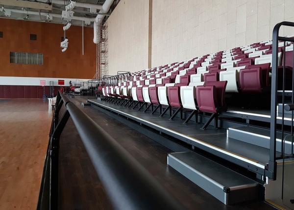 Quality Permanent Fixed Stadium Seating Indoor Riser Mounted For Sports Hall for sale
