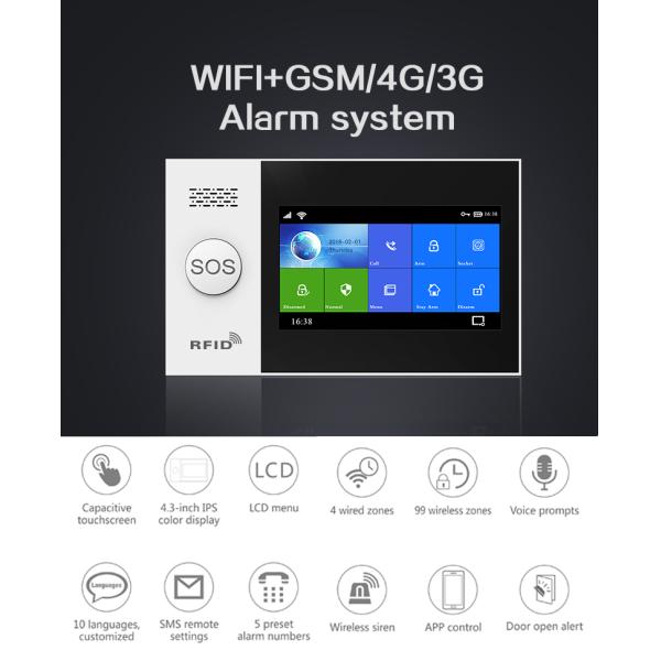 GSM 4G Security Smart Home Burglar Alarm System Pir Detectors Burglar Alarm