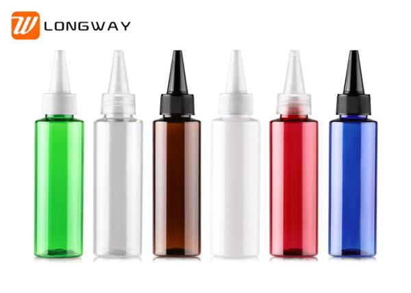 Quality 100ml Plastic PET boston round pet bottles with Screw Cap for Cosmetic Packaging for sale