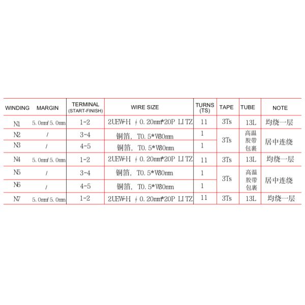 10Khz To 1000Khz ER45 HF Transformer DW5765A