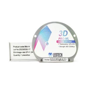 98mm Manual 3D Multilayer Zirconia Blocks Dental 10MM - 30MM Thickness