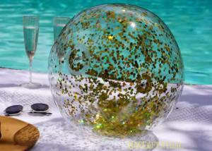 Buy cheap 0.5m Small Inflatable Transparent Beach Ball With Glitter Inside For Beach Pool Parties product