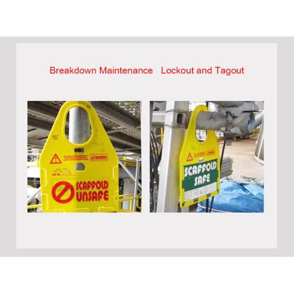 ABS Engineering Plastic Safety Lockout Tags Scaffold Safety Inspection Tags