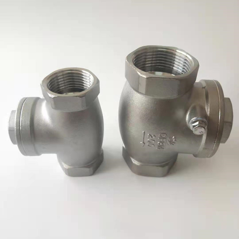 200psi/Pn16 NPT/BSPP/BSPT Screwed Stainless Steel Swing Check Valve