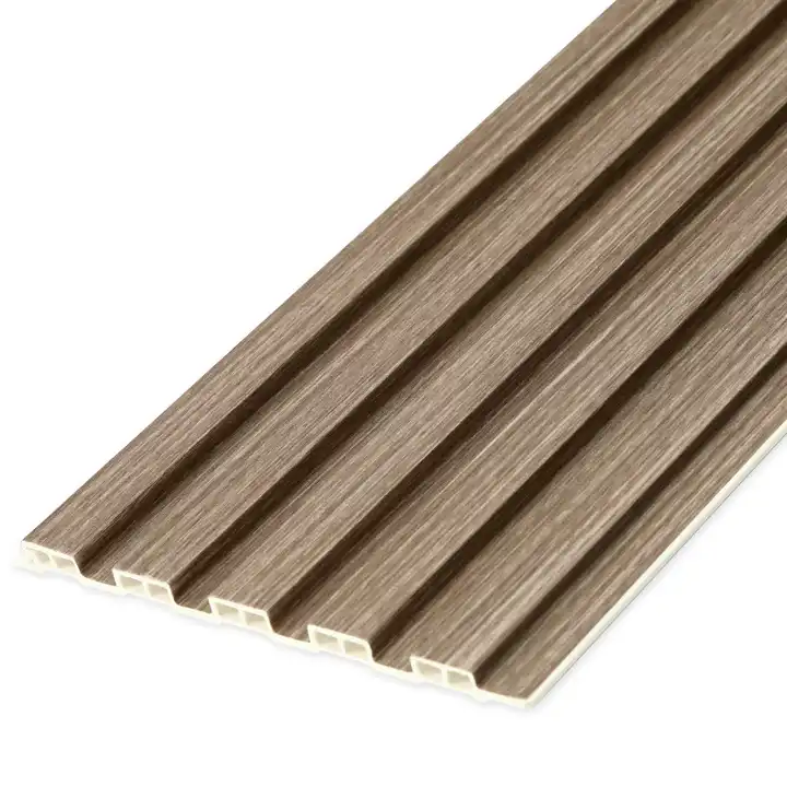 Interior Decorative PVC Wall Ceiling Panel Square Wood Grain Texture