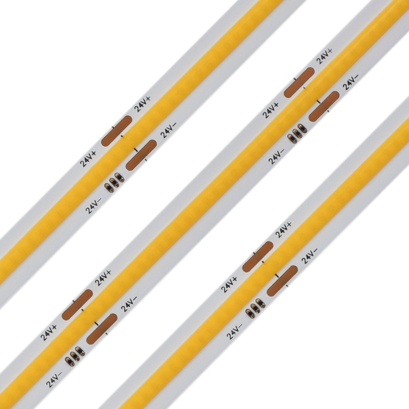 high density 512led/m chips on board flexible pcb cob yellow color led strip tape
