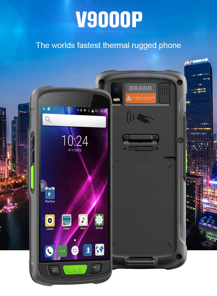 JZIOT V9000P 5.5INCH Android 9.0 UHF RFID Handheld Reader PDA with 16MP Rear Camera