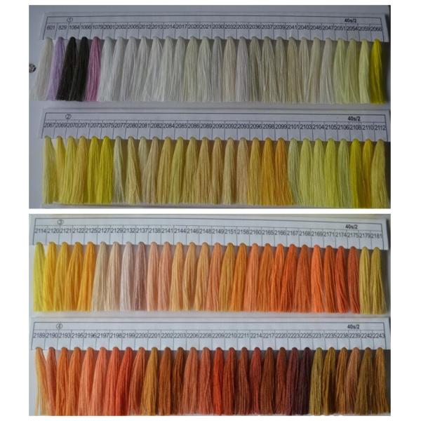 100% Virgin Spun Dyed Polyester Yarn 40 / 2 AA Grade For Sewing Thread / Embroidery