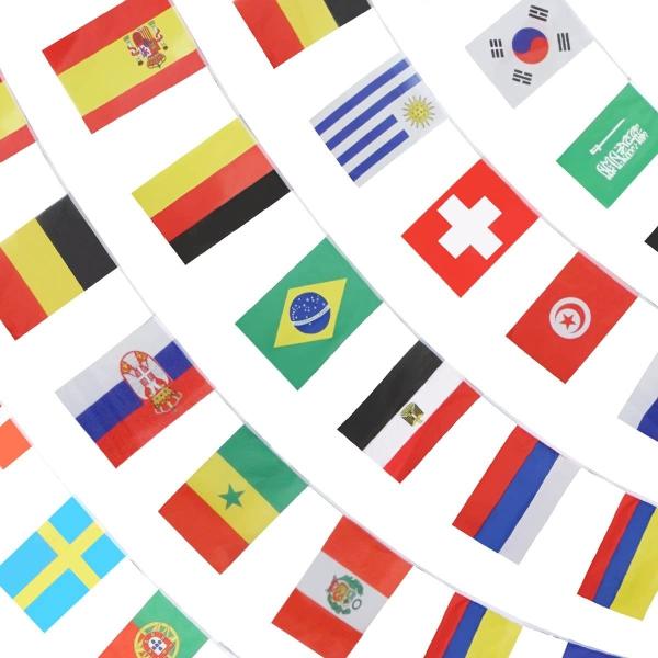 Quality 32 Countries String Flags Of The World Digital Printing Silk Printing for sale