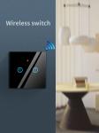 RF433 Wireless Remote Control Switch Crystal Glass Panel Touch Switch with 10A