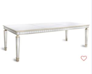 Larger Rectangular Glass Top Dining Table Easy Cleaning Classic Design