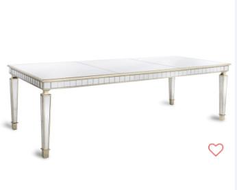 Quality Larger Rectangular Glass Top Dining Table Easy Cleaning Classic Design for sale
