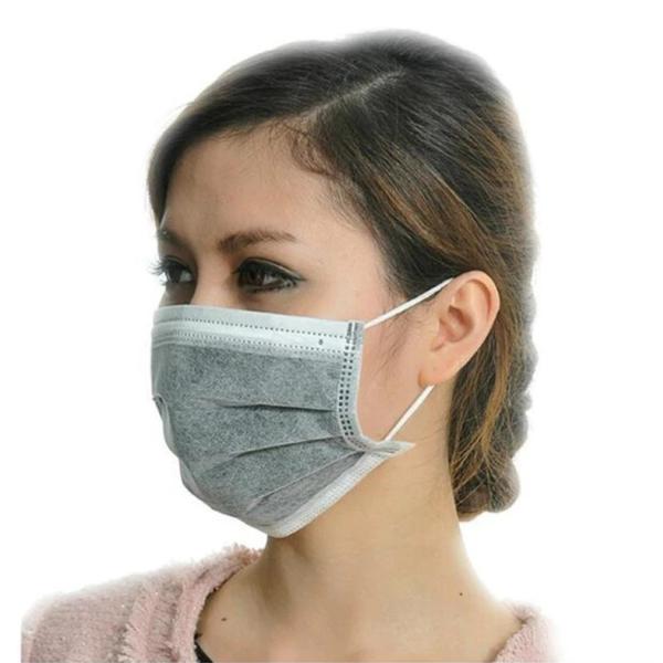 CE ISO13485 17.5x9.5cm BFE 99% Active Carbon Face Mask