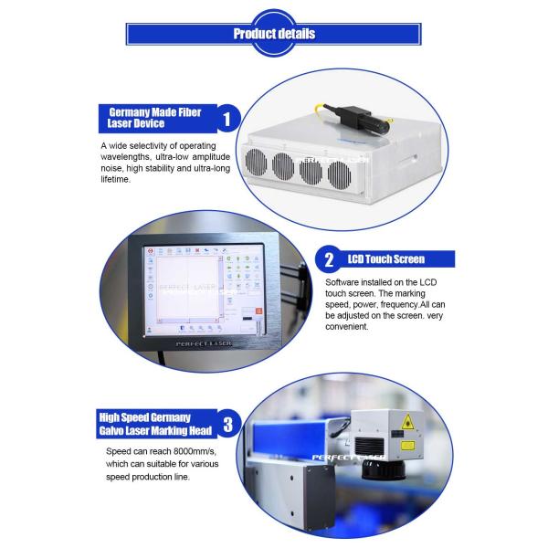 20 Watt Stainless Steel Laser Marking Machine , Laser Etching Metal Marking Machine