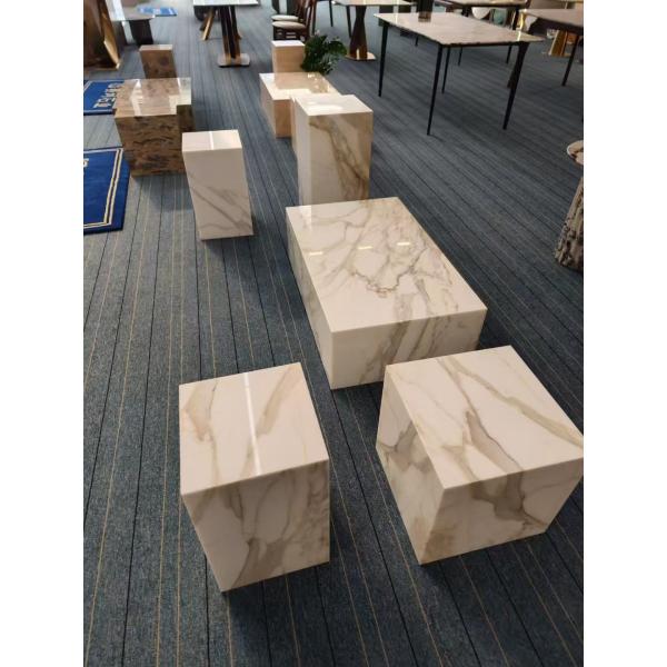 Mordern Custom Marble Coffee Table Corrosion Resistant For Living Room