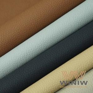 Textured Lychee Pattern PU Leather Soft Solid Color 1.4mm Thickness