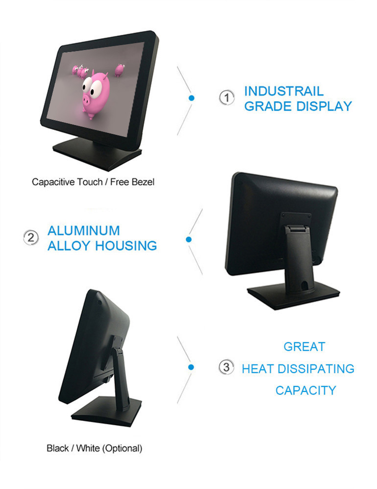 High - End Needs 300 CD/㎡ Android Pos Terminal With Fast Heat Emission