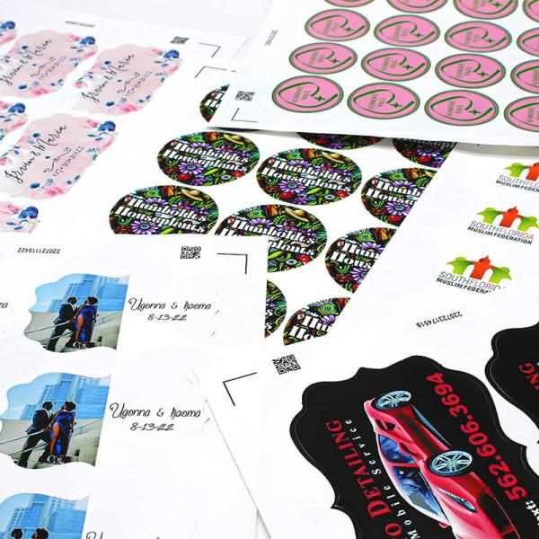 Quality Customized Shape Adhesive Label Sticker With Offset Printing / Digital Printing for sale