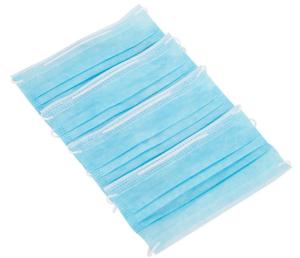 Hygienic Disposable Protective Face Mask , 3 Ply Earloop Procedure Masks