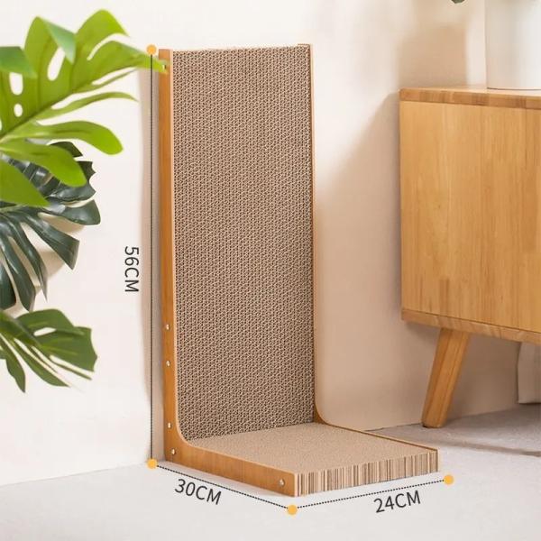 Quality Detachable Cardboard Scratch Pad L Shape Cat Scratcher Sustainable for sale