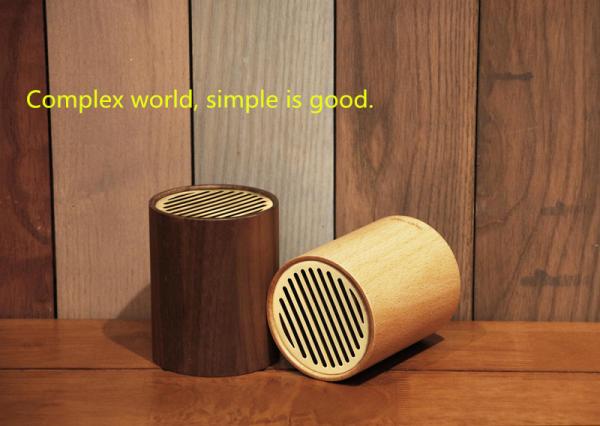 Quality OEM Wooden Bluetooth Speaker Simple Design All Bluetooth Devices Use for sale