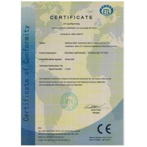 Qingdao Taosheng Hardware Products Co., Ltd Certifications