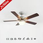 Smart Decorative Ceiling Fan With Light 2*E27 Brushed Nickel MDF Blade Remote