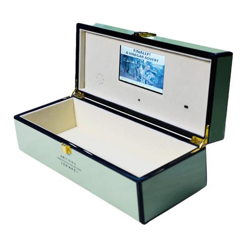 Quality Double Decker LCD video gift box Autoplay with Glossy lamination for sale