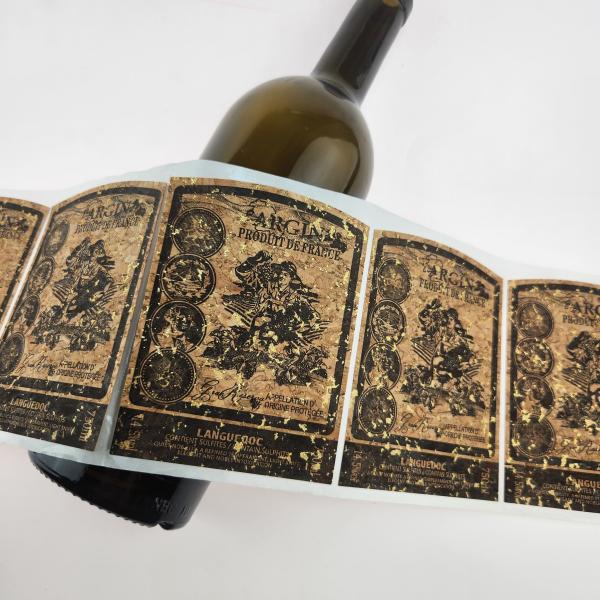 Recycled Oak Texture Custom Whiskey Bottle Labels Small Adhesive Labels