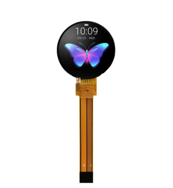 Quality 0.99'' 128x115 Mini Circular TFT LCD Module 1 Inch 4 Wire SPl 12 Pin Gc9107 for sale