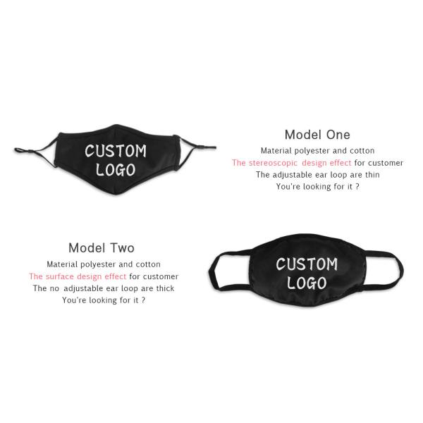 Polyester Cotton Digital Printing Face Mask With Stretchable Earloops