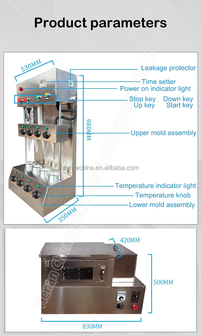 Pizza Cone Machine Ice Cream Cone Making Machine Automatic Pizza Cone Making Machine