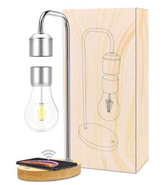 Quality Innovative best birthday gift LEVITATION lamp ,magnetic floating light with wireles charging for iphone cellphone for sale