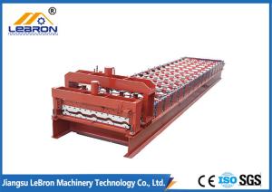 China Red color Glazed Tile Roll Forming Machine , 10-15m/min Glazed Tile Making Machine on sale