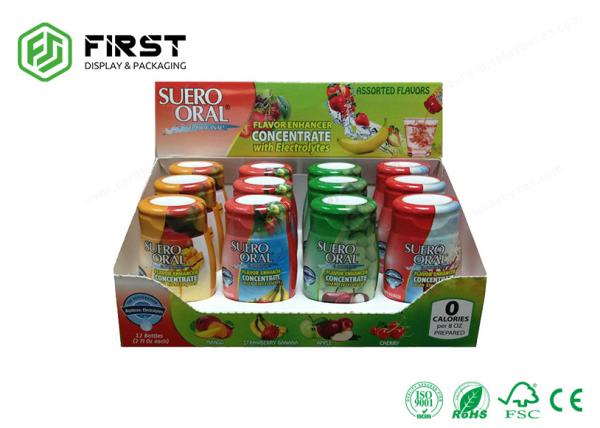 Custom Made Portable Retail Paper Cardboard Counter Display Boxes With Logo