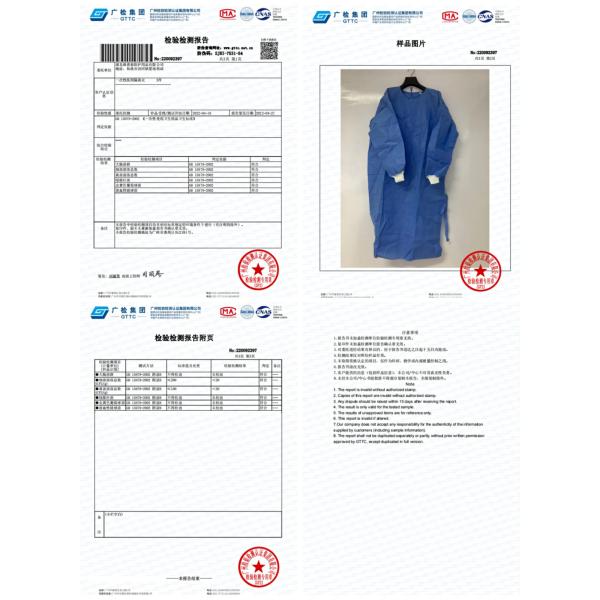 OEM Accepted SMS PP PE Level 1 2 3 Disposable Operating Gowns For Surgical Isolation