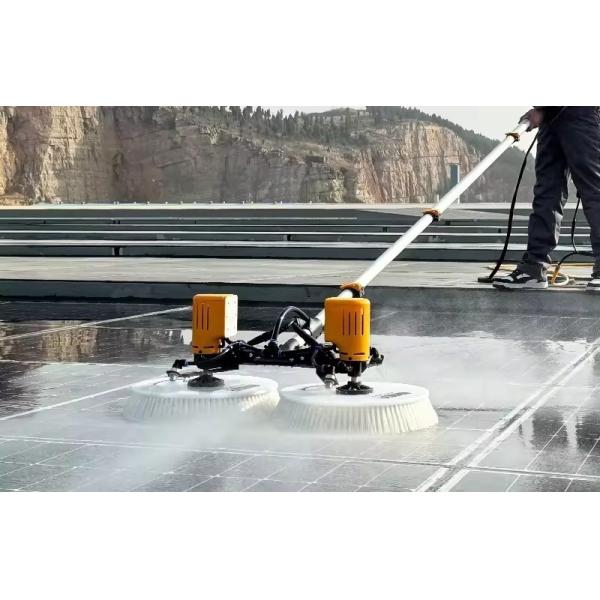 Double Head Solar Panel Cleaning Brush Telescopic Solar Panel Cleaning Brush