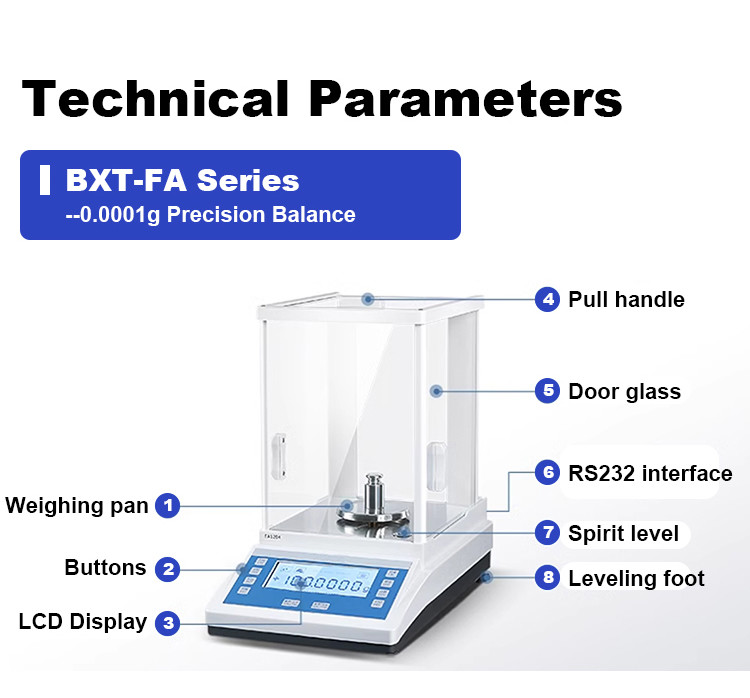 Customizable Precision Digital Scales 200g/0.0001g Laboratory Analytical Balance FA Series 120g 220g 320g