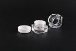 Square Acrylic Empty Plastic Jars With Lids 5ml Double - Wall