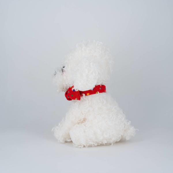 23cm Super Kawaii Simulation Stuffed Toys Adorable Plush Teddy Bear Dog With Bow